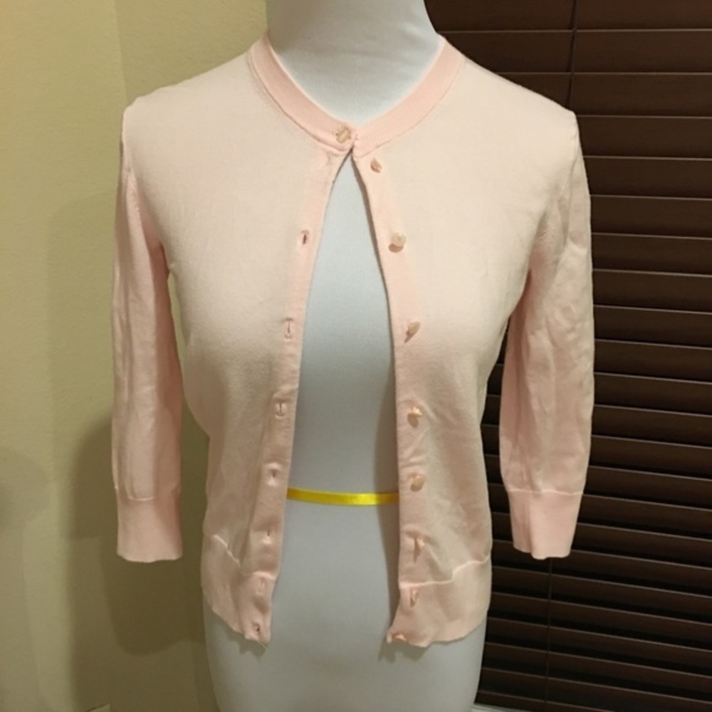 J. crew baby pink cardigan sweater Xs